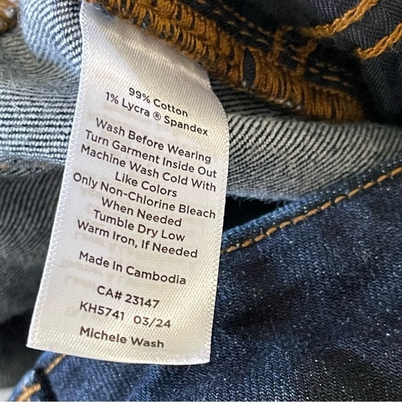 Talbots High Waist Relaxed Jeans 12 dark wash low-stretch 90s straight leg - Picture 7 of 11